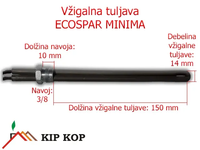 ECOSPAR MINIMA KOVINSKA VŽIGALNA TULJAVA ZA KAMINSKE PEČI NA PELETE